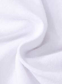 SHEIN Bộ thời trang bé trai Hoạt hình Slogan Giải trí - Đen và trắng - Xem 4