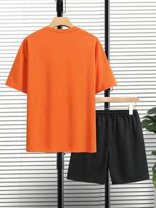 Manfinity Chillmode Bộ hai mảnh Nam Dây kéo Túi Lá thư Nhiệt đới Giải trí - Nhiều màu - Xem 2