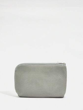 SHEIN 1入組滌綸洗漱用品收納現代素色收納袋和旅行