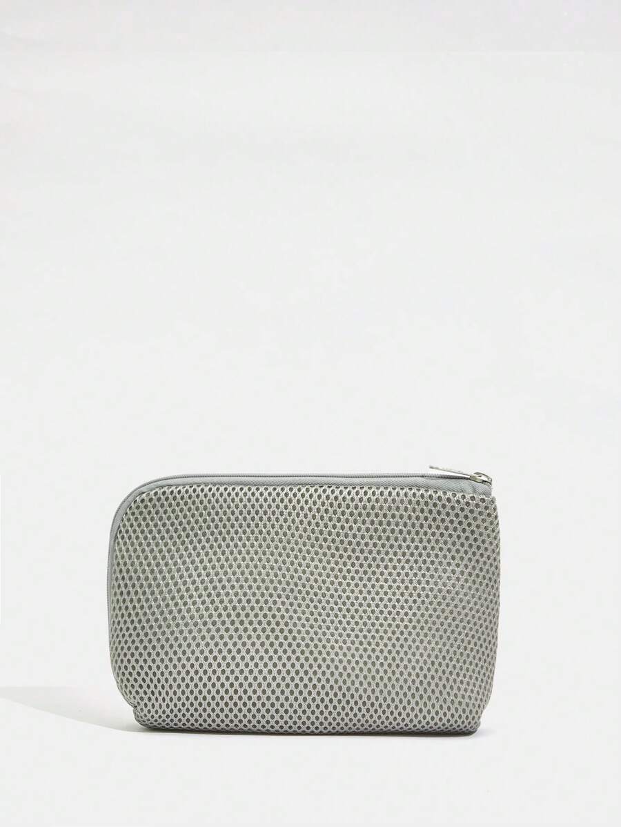 SHEIN 1入組滌綸洗漱用品收納現代素色收納袋和旅行 - 深灰色 - 查看 1