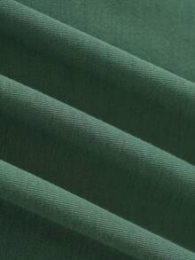 SHEIN LUNE Floral And Letter Graphic Tee - Green - View 6