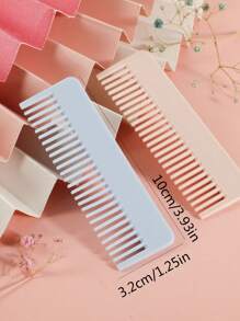 4pcs Women Solid Rectangle Casual Hair Comb For Daily Life - Multicolor - View 3