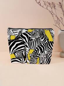 斑馬紋化妝包 Y2K美學大容量化妝包收納袋，化妝包化妝袋護膚品袋化妝品分類包，旅行必備，郵輪必備，宿舍必備，婚禮伴娘禮物，母親禮物，生日禮物，朋友和老師禮物，家居裝飾，浴室客廳臥室裝飾，浴室收納，珠寶收納，唇油收納，指甲油收納收納盒化妝組合套裝 - 彩色 - 查看 4