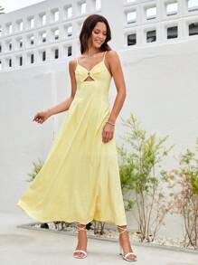 Soleia Ring Front Cut Out Cami Dress