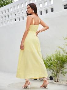 Soleia Ring Front Cut Out Cami Dress