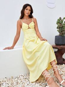 Soleia Ring Front Cut Out Cami Dress