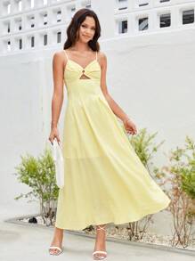 Soleia Ring Front Cut Out Cami Dress