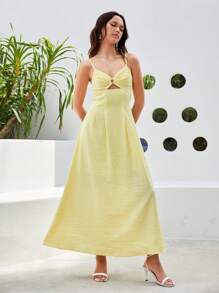 Soleia Ring Front Cut Out Cami Dress