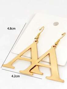 男士字母耳墜,適用於首飾類禮品和派對 - 金黃色 - 查看 5