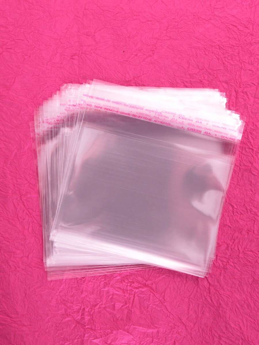 100入組透明禮品袋 - 無色 - 查看 1