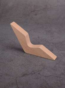 1pc Solid Color Wooden Book Page Holder, Simple Portable Thumb Book Page Holder For Student Reading Book - Khaki - View 2