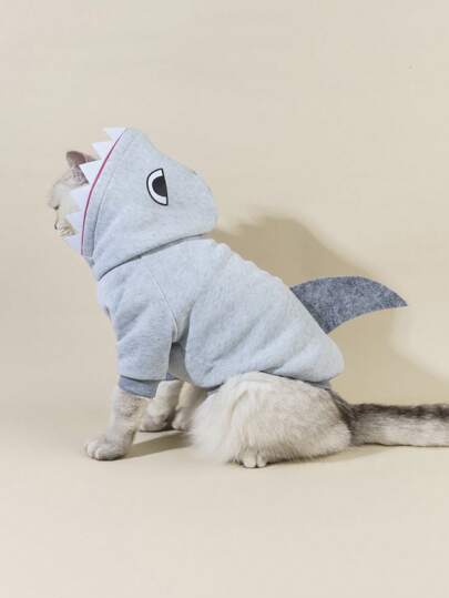 PETSIN 1 st Shark Design Huvtröja för hund och katt för kallt väder