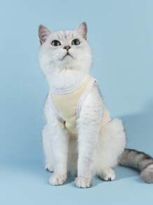 PETSIN 1入組卡通小熊印花寵物背心適用於狗狗和貓適合夏天