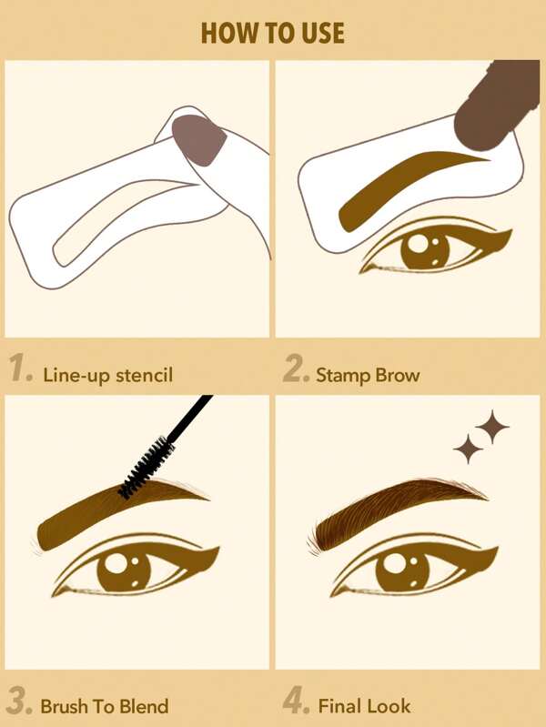 SHEGLAM Genius Eyebrow StampTaupe Natural Eyebrow Powder Easy To Use