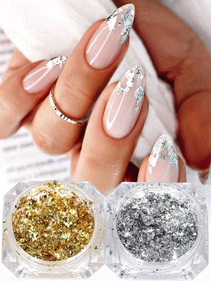 Silver Sparkle Nail Designs