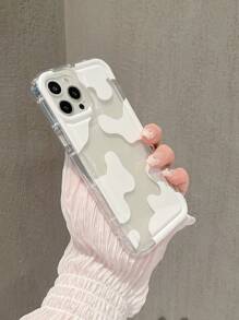 牛紋透明手機殼相容 iPhone15/15Plus/15Pro/15Promax - 白色 - 查看 3