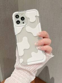 牛紋透明手機殼相容 iPhone15/15Plus/15Pro/15Promax - 白色 - 查看 5