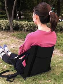 1入組44 X 44公分戶外輕便可摺疊攜帶式聚酯野餐坐墊野餐毯 - 黑色 - 查看 1