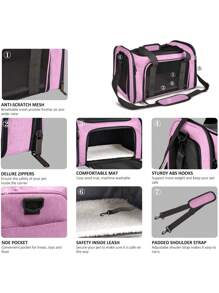 1 pieza Bolsa portadora para mascota - Rosa - Ver 5