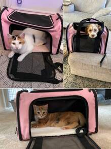 1 pieza Bolsa portadora para mascota - Rosa - Ver 7