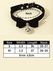 1pc Bow Decor Bell Pendant Pet Necklace For Dog And Cat For Decoration