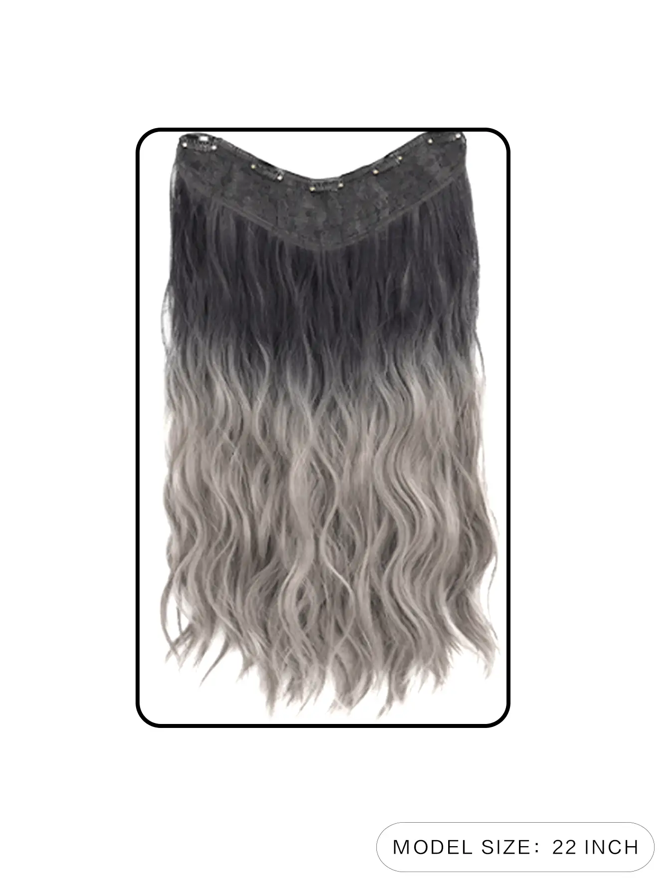 Ombre Long Curly Synthetic Hair Extension - Ombre - View 2