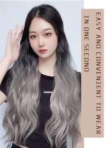 Ombre Long Curly Synthetic Hair Extension - Ombre - View 3