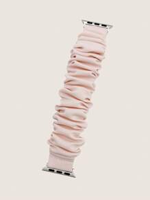 件全新粉紅髮圈設計織品錶帶，相容於Apple Watch 8/7/6/5/4/3/2/1/se/ultra，38 mm/40 mm/41 mm/42 mm/44 mm/45毫米/49 毫米 - 粉色 - 查看 2