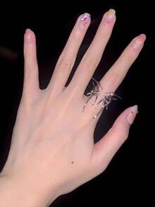 蝴蝶裝飾單戒指 - 彩色 - 查看 3