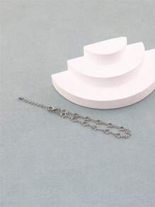 1入組時尚鏤空星形裝飾手鏈適合女士日常裝飾