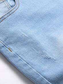 Manfinity Homme Men Slant Pocket Denim Shorts - Light Wash - View 3