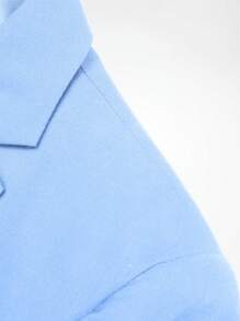 CLOUDSTYLE Áo cộc tay Nam Nút Túi màu trơn Giải trí - Màu xanh nhạt - Xem 3