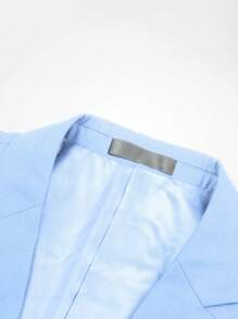 CLOUDSTYLE Áo cộc tay Nam Nút Túi màu trơn Giải trí - Màu xanh nhạt - Xem 4