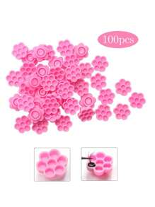 100 cái Giá đỡ keo mở rộng lông mi - Hồng - Xem 4