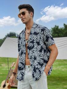 Manfinity RSRT Men Tropical Print Shirt - Multicolor - View 5