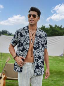 Manfinity RSRT Men Tropical Print Shirt - Multicolor - View 6