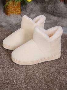 Mujer Botas de Estar en Casa de peluche casa de moda invierno - Beis - Ver 8