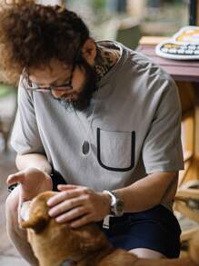 Men Pocket Patched Tee