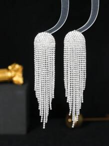 華麗性感的酒吧水晶掛耳耳環,女士配戴,1對