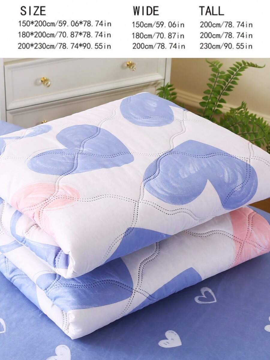 1 件印花单人夏季被子/毯子,现代简约设计,适合卧室、客厅、所有季节 - 藍白色 - 查看 1