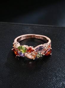 Nhẫn Trang Trí Đá Cubic Zirconia - Nhiều màu - Xem 2