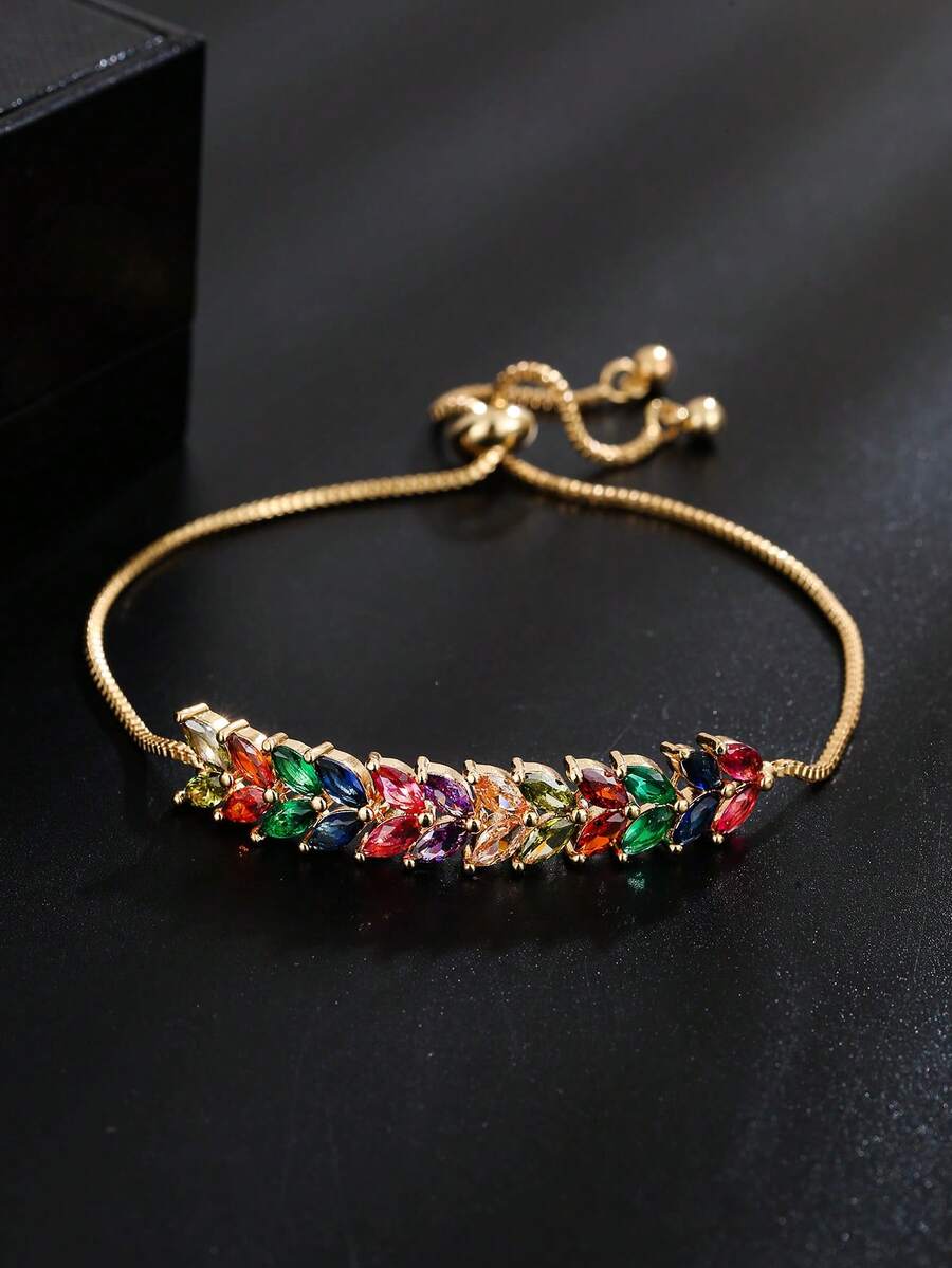 Vòng tay trang trí bằng đá khối Zirconia - Nhiều màu - Xem 1