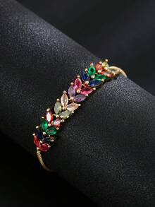 Vòng tay trang trí bằng đá khối Zirconia - Nhiều màu - Xem 4