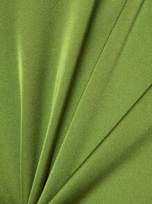 SHEIN VCAY Draped Collar Crisscross Tie Backless Satin Cami Dress