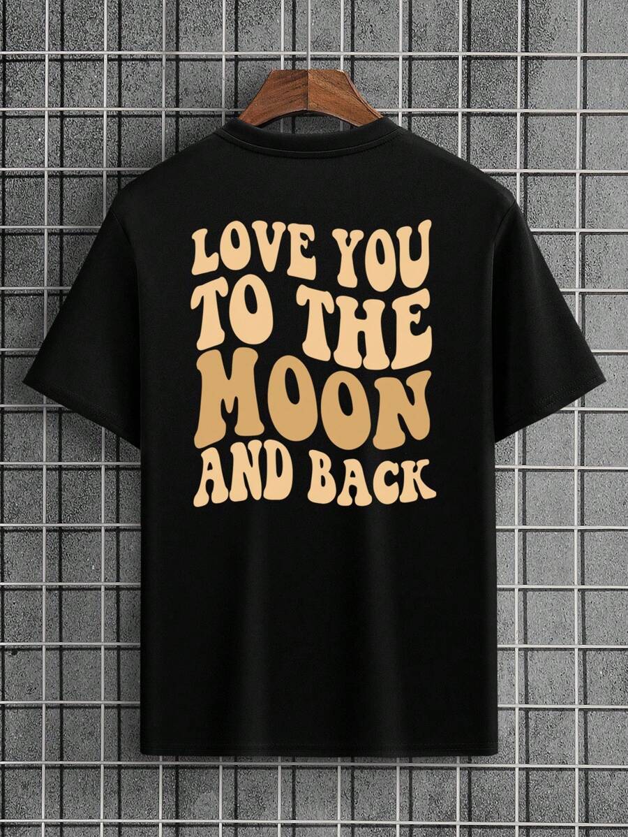 Men Slogan Graphic Tee - Black - View 1