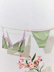 Set de lencería con estampado floral - Multicolor - Ver 2