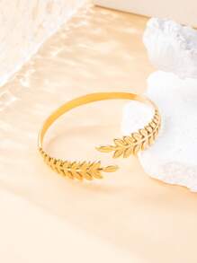 Vòng đeo tay thiết kế lá - Vàng - Xem 5
