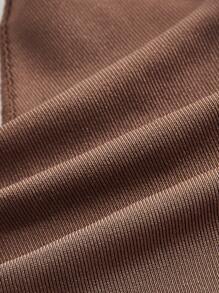 ROMWE Grunge Punk Star Shaped Criss Cross Halter Bra - Khaki - View 3