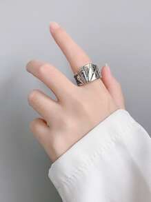 1 Miếng Retro Đồng Chơi bài Trang trí Có thể điều chỉnh Nhẫn Đối với phụ nữ Nam Để Trang Trí Hàng Ngày , Đối với Đồ trang sức Qủa tặng Và Buổi tiệc - Nhiều màu - Xem 2