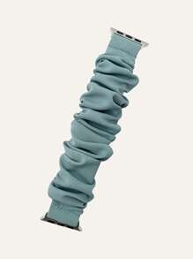 件髮圈設計織物錶帶，相容於Apple Watch，相容於Apple Watch 8/7/6/5/4/3/2/1/se/ultra，38 毫米/40 毫米/41 毫米/42 毫米/44 毫米/45 毫米/49 毫米 - 藍色 - 查看 2